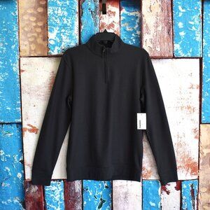Men's Sonoma Everyday 1/4-Zip Pique Long Sleeve Pullover SMALL Carbon Copy NEW